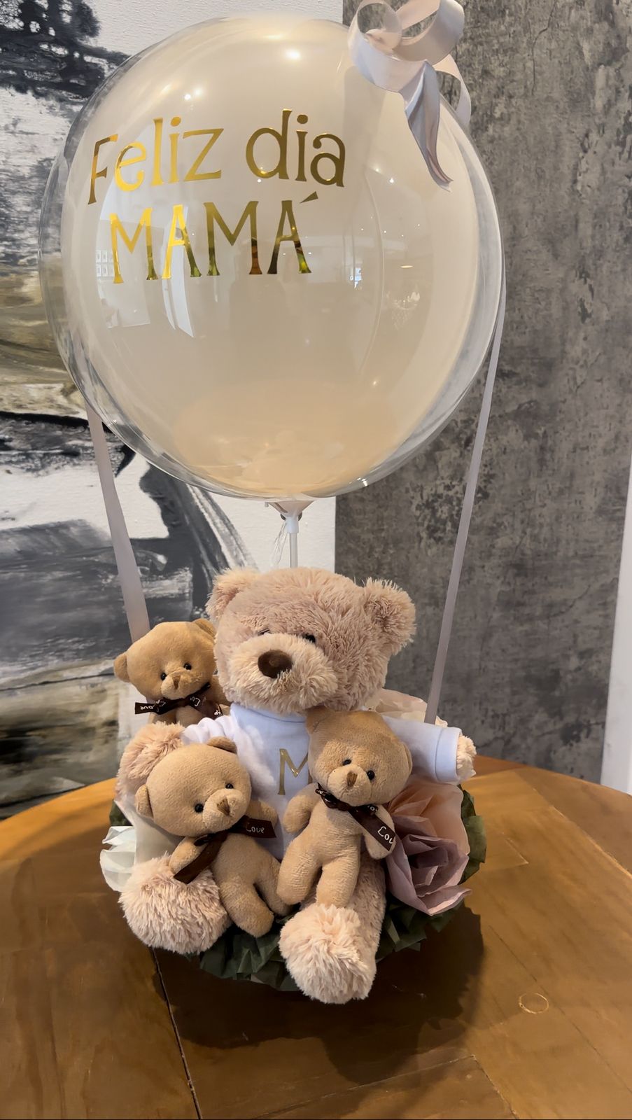 Family bear Globo rosa