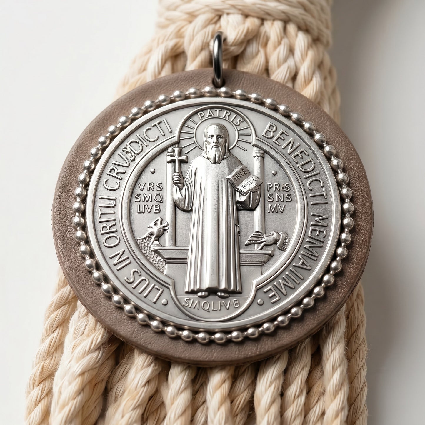 Bendición de Lujo San Benito: Edición "Gran Relieve" con Tejido de Algodón Reforzado Sisal