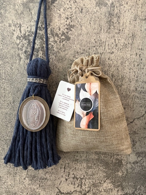 Bendicion modelo 1 Virgen Guadalupe Azul Marino