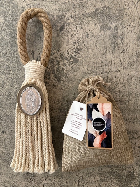 Bendicion modelo 2 Virgen Crudo y asa Sisal