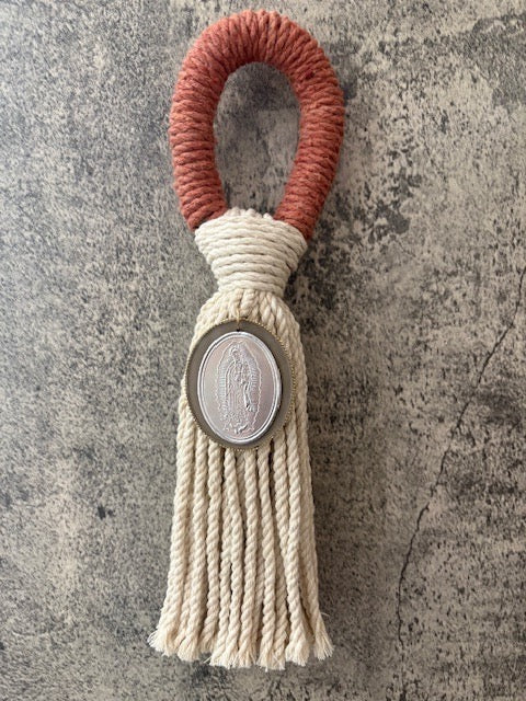 Bendición de Lujo Virgen de Guadalupe Edición "Gran Relieve" con Tejido de Algodón Reforzado ladrillo