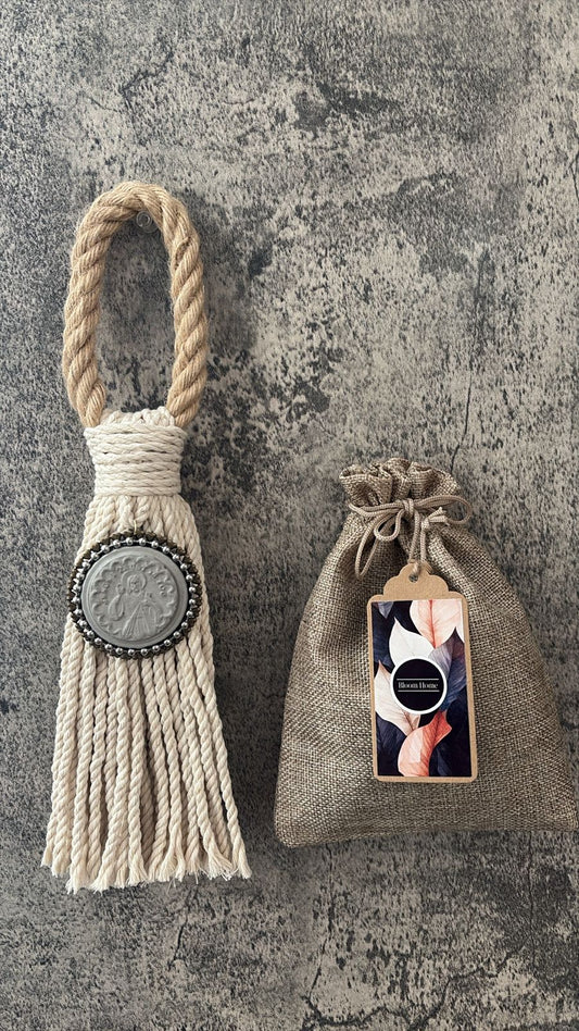 Bendicion modelo 2 Sagrado corazón de Jesús  y asa Sisal