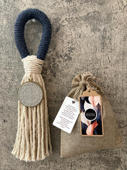 Bendicion modelo 2 San Benito y asa Azul Marino