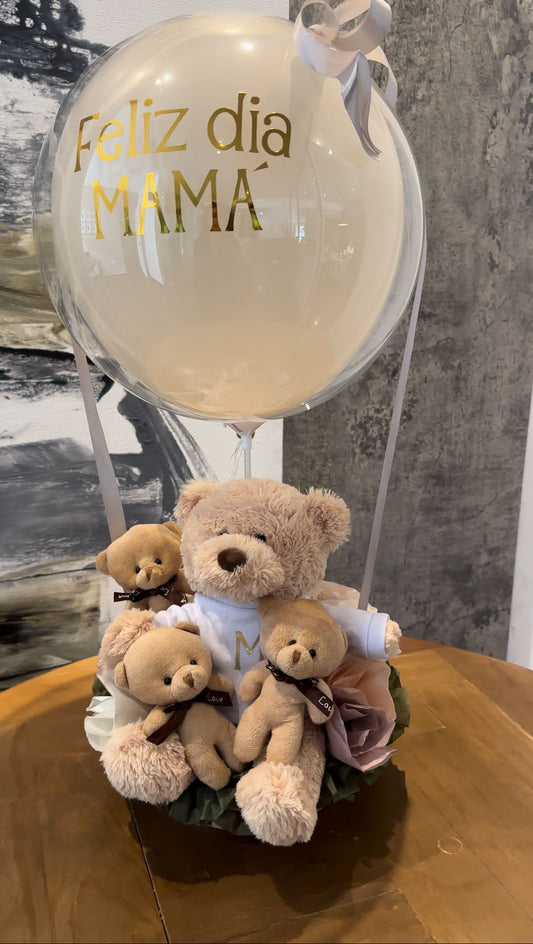 Family bear Globo rosa